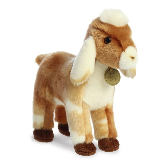 Aurora - Medium Brown Miyoni Tots - 9.5" Nubian Goat Kid - Adorable Stuffed Animal