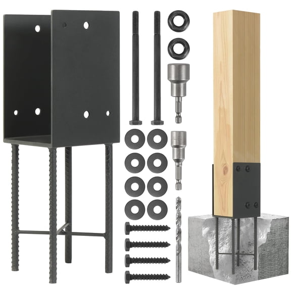 Soporte para poste de valla Wocepu, acero inoxidable resistente, 6 x 6 pulgadas