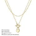 thumbnail image 2 of Turandoss Heart Initial Necklace fow Women Dainty Tiny Heart Necklace OT Toggle Chain Necklaces for Women, 2 of 7