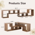 thumbnail image 6 of PAPROOS TV Stand for 65 Inch TV, Modular L Shaped TV Stand, Adjustable Entertainment Center with 6 Open Shelves, Wood Grain Media Console for Living Room Bedroom, Wood, 6 of 11