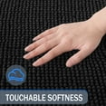 thumbnail image 3 of Exclusivo Mezcla Toilet Rugs U-Shaped 20x24, Extra Soft Absorbent Chenille Bath Rugs Mat, Quick Dry, Machine Washable Bath Mats for Toilet, Black, 3 of 10