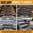 thumbnail image 4 of Ottomanson Bullnose Stair Treads 10" x 30" (5 Pack) – Outdoor Rubber Stair Mats, Black Nib, 4 of 8