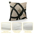 thumbnail image 4 of SHANXI Black and Tan Pillow Covers, Modern Abstract Art Line Decorative Throw Pillow Cases Neutral Minimalist Style Cushion Covers Seasonal Gift Farmhouse Sofa Couch Bed Decor 22x22in, 4 of 5