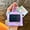 Little Fox Drawing Board - Purple, variant on Cute little fox electronic drawing board keychain, fun bag accessory, car key accessory, small gift