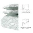 thumbnail image 6 of Noble Linens Eucalyptus 3 Piece Scallop Reversible Microfiber Quilt Set, King / CalKing, 6 of 8