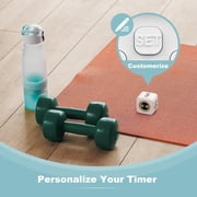 KADAMS Pomodoro Visual Timer Cube, 5,10,25,50 Minute Countdown Timer, Pomodoro Timer with Mute & Ring Alert For Productivity, Home, Kitchen, School, Office & Focus,ADHD gifts, White