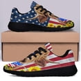 thumbnail image 3 of Highland Cattle Sunflower Patriot Cow Shoes Sneakers Black Size 5, 3 of 7