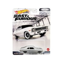 1970 Chevrolet Nova SS Silver Metallic with Black Stripes "Fast & Furious" Series Diecast Model Car by Hot Wheels