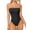 Black, variant on Womens Tube Bodysuits Strapless Basic Sleeveless Ruched Stretch Classic-Fit Tops Sexy Bodysuits
