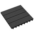 thumbnail image 5 of vidaXL 11 pcs Decking Tiles WPC 11.8"x11.8" 1 sqm Black, 5 of 7