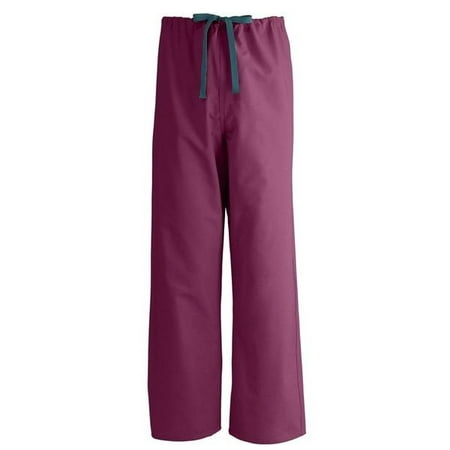 Burgandy Apparel - T180 UNISEX REVERSIBLE SCRUB PANTS -Size MEDIUM -BURGANDY 1 Dozen