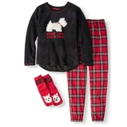 Secret treasures women's and women's plus giftable 3pc pajama set with socks