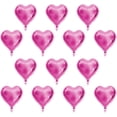 thumbnail image 1 of Globos de Decoración, Globos de Papel de Aluminio con Forma de Corazón, Decoración para Fiestas, Bodas y Cumpleaños (Rosa Roja), 1 of 4