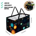 thumbnail image 2 of Geometric Cube Large Capacity, Foldable Reusable Tote Bag - Oxford Cloth Storage Bin, Laundry Bag, Storage Bag, 2 of 7