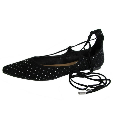 

Womens Lecrew-S Pointed Toe Ghillie Flat Shoe