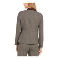 thumbnail image 2 of KASPER $119 Womens New Brown Houndstooth Collar Suede Blazer Jacket 4 B+B, 2 of 4