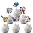 thumbnail image 1 of Cupcake Toppers LECAKTO Baseball It's A Boy Gender Reveal x18, 1 of 6