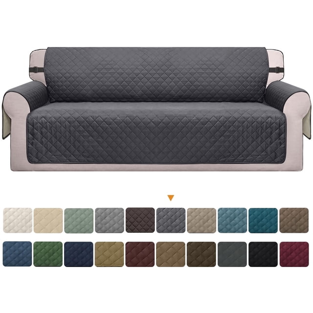 Housse de Sofa Réversible Lavable à la Machine, Housse de Canapé Résistante à l'Eau, Housse Antidérapante Protectrice pour Meubles pour Chiens, Enfants, Animaux
