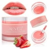 Aliver Nature Lip Scrub, 2 In 1 Exfoliating And Moisturizing Lip Sleeping Mask 1 Item(Strawberry)