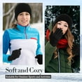 thumbnail image 5 of Winter Beanie Hat Gloves Set, Soft Knitted Hat Stretchy Gloves Warm Skull Cap Set for Women Men Gifts, 5 of 6