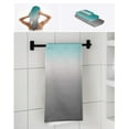 thumbnail image 7 of Teal Grey Ombre Bath Towels for Bathroom Set,Luxury Microfiber Towels Gifts for Women,Beach Kitchen Hand Hair Face Towel and Dish Washcloth,Turquoise Gradient Modern Abstract Art Towels+Set, 7 of 7