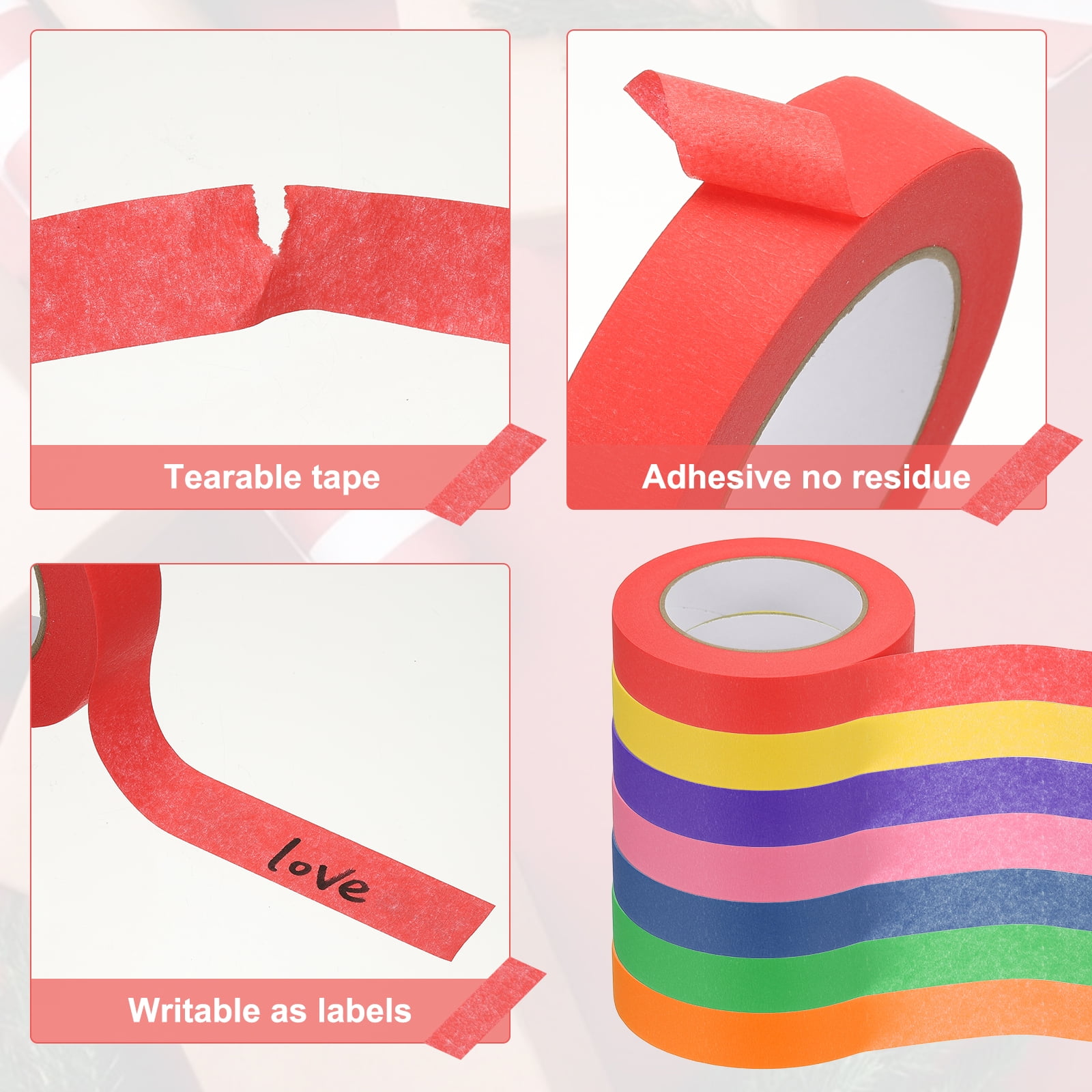 1 Inch x 495 Yards Painters Tape, Adhesive Masking Tape Paint Tapes for Wall Painting DIY Artist Craft Arts Decoration Labeling, Pink