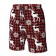 thumbnail image 4 of Fotbe Plaid Reindeer Snowflakes Trajes de Baño Estampados para Hombre, Shorts de Verano de Secado Rápido, Ropa de Playa, Bañadores-3X-Large, 4 of 6