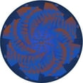 thumbnail image 1 of Ahgly Company Indoor Round Patterned Blue Whale Blue Area Rugs, 7' Round, 1 of 6