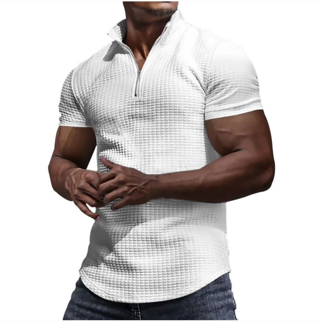 Birdeem Chemise pour Hommes, Manches Courtes, à Capuche, Décontractée, Sportive
