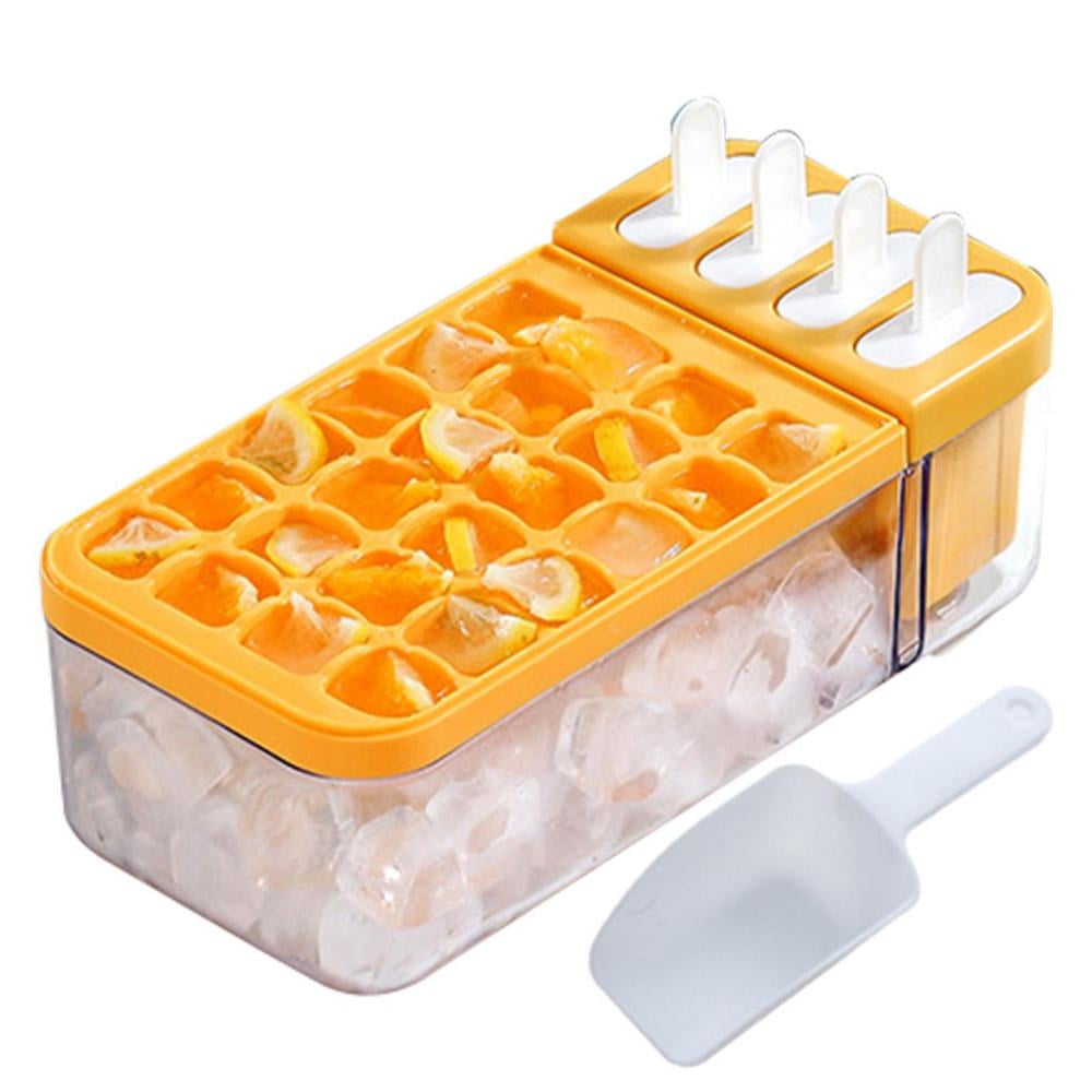 Tohuu Ice Maker Cube Freezer Ice Making Trays with Lid Small Square Ice