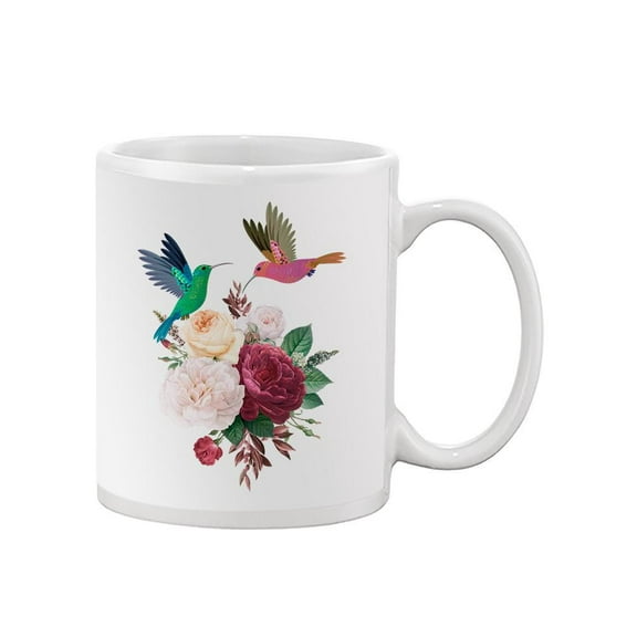 Hummingbirds With Flowers Mug - SPIdeals Designs,