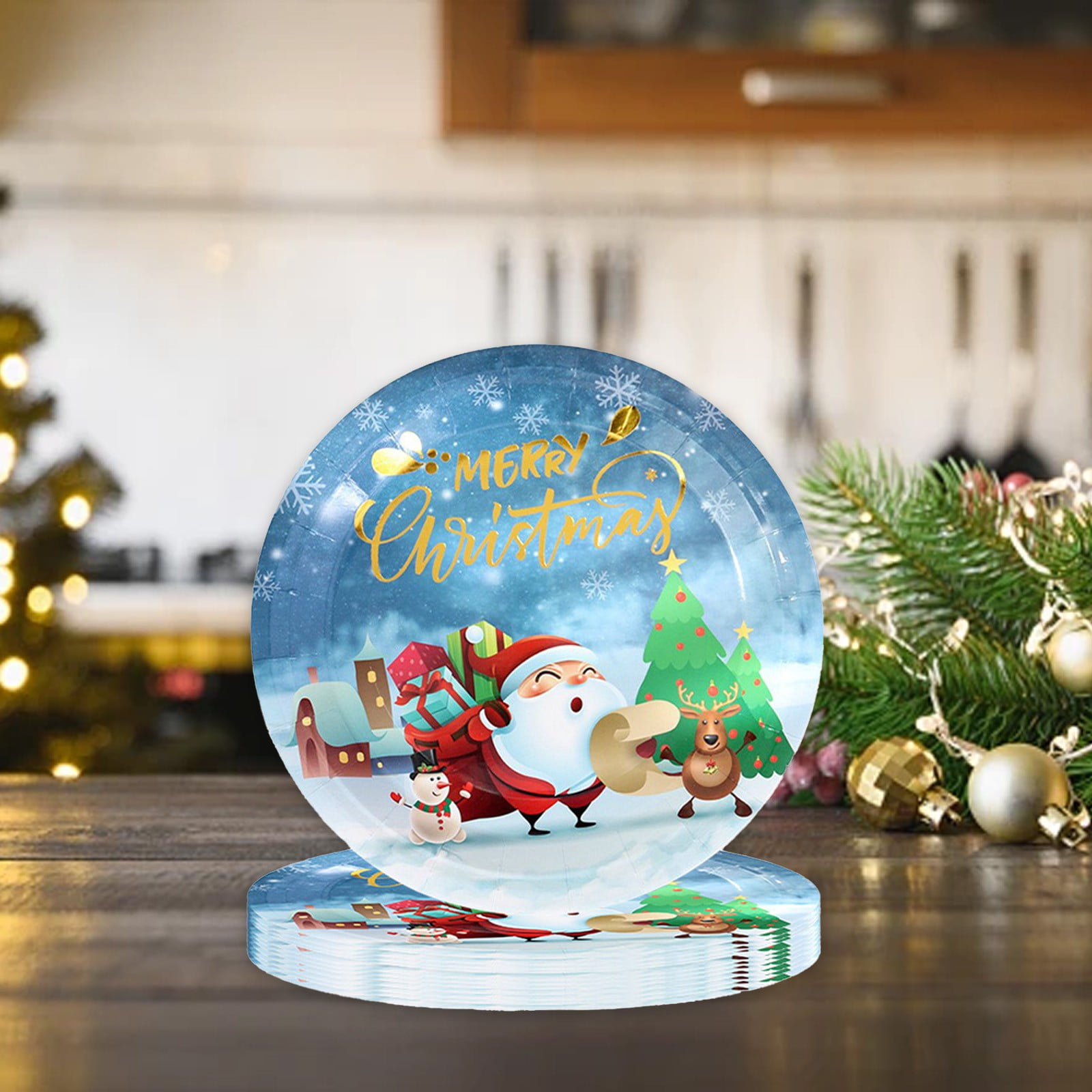 Christmas Paper Plates,Christmas Party Plates Christmas Festival