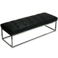 thumbnail image 2 of Cortesi Home  Biago Black Contemporary Oversized Tufted Long Bench, 2 of 2
