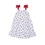 Way to Celebrate Baby and Toddler Girls Patriotic Americana Americana Dress, Sizes 12M-5T