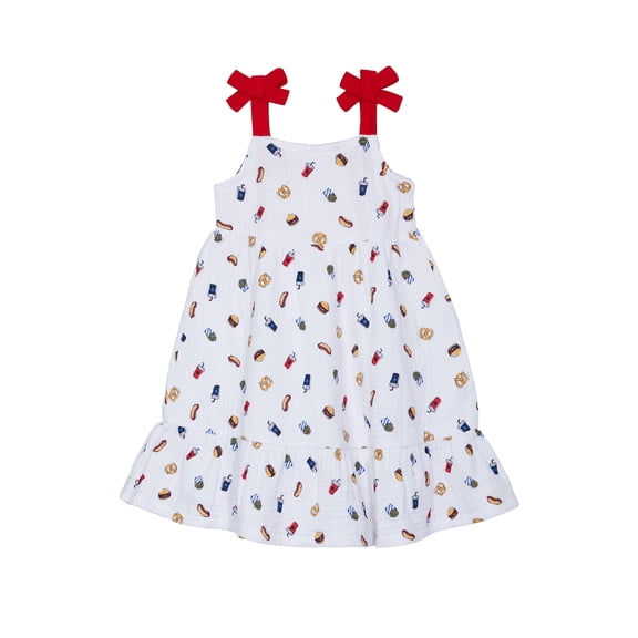 Way to Celebrate Baby and Toddler Girls Patriotic Americana Americana Dress, Sizes 12M-5T