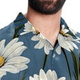 thumbnail image 5 of Daisy Men's Short Sleeve Spread Collar Beach Shirts Casual Printed Button Down Unisex Summer Tops, 5 of 6