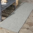 thumbnail image 3 of SAFAVIEH Courtyard Samson Solid Indoor/Outdoor Runner Rug, Grey/Turquoise, 2'3" x 10', 3 of 8