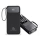 thumbnail image 1 of Power Bank Pila Batería Recargable Kimhi Carga Super Rapida 60,000mah Pd20w Portatil Color Negro Con 4 Cables Y 4 Puertos Usb Cargador Para Celular Tablet Banco De Energia Pantalla Led, 1 of 5