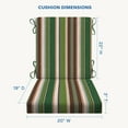 thumbnail image 6 of Stripe Pine Green Essentials Dining Chair Cushion, 6 of 8