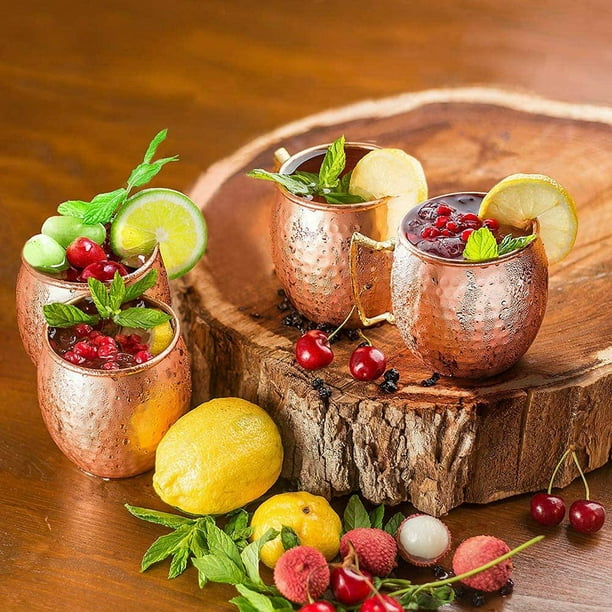 10uds. Taza de cobre Moscow Mule, taza de Metal, acero inoxidable, cerveza, vino, café, vasos