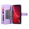 thumbnail image 6 of Crossbody for iPhone XS / iPhone X Phone Case Wallet with Card Slots Zipper Pocket, PU Leather Magnetic Shoulder Strap Purse Cover with Flip Kickstand for iPhone XS / iPhone X Women Girls, Purple, 6 of 10