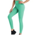 thumbnail image 6 of Leggings For Women Sevevn Women Solid Color Fashion Fallow Elastic Exercise Running Yoga Pants, 6 of 9