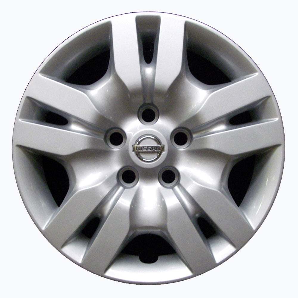 16 Inch; 10 Spoke; Silver Color; Plastic; Set Of 4; Bolt On MARROW New Wheel Covers Hubcaps Replacements Fits 2009-2012 Nissan Altima 