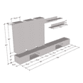 thumbnail image 5 of Fly E1 33TV Wall Mounted Floating Modern Entertainment Center, 5 of 5