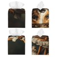 thumbnail image 2 of Gaeub Modern Cute Dog Print Leather Tissue Box Cover Square,Tissue Holder,Leather Paper Case,PU Leather Tissue Box Holder Decorative for Bathroom, Home Office Decor, 2 of 7