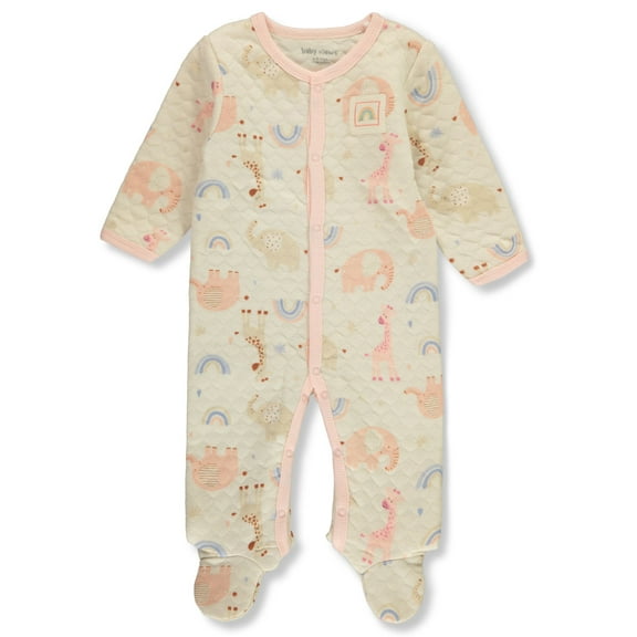 Baby Views Baby Girls' Quilted Safari Coveralls Color: white/multi Size: 6 - 9 months