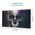thumbnail image 2 of Rateoe Modern Abstract Colorful Skull Print Mouse Pad - Extended Large Gaming Mousepad,Non-Slip Stitched Edge,16x29.5 Inch, 2 of 8