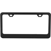 GG Grand General 60439 Matte Black Powder Coated License Plate Frame with 2 Holes