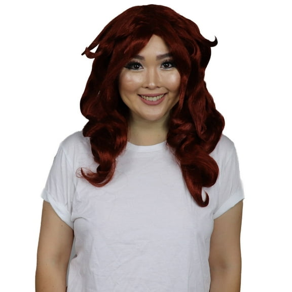 Womens Manga Android Wig | Red Cosplay TV/Movie Wigs | Premium Breathable Capless Cap