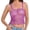 Purple, variant on Women Tank Top Rhinestone Sleeveless Crop Party Nightclub Breathable Womens Camisole Beige L